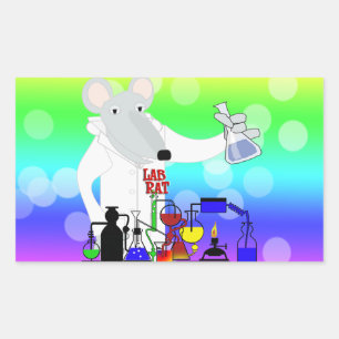 LABRADOR RAT CHEMISTRY RECHTECKIGER AUFKLEBER
