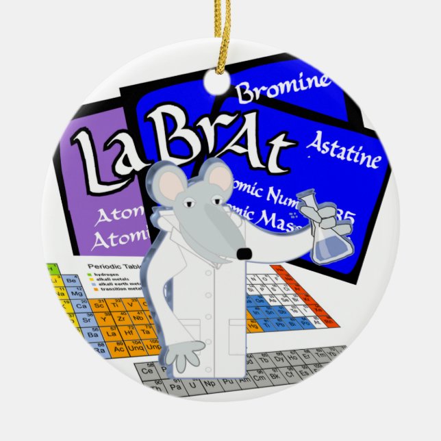 Labrador RAT ORNAMENT (PERIODIC TABLE ELEMENTS) (Vorne)