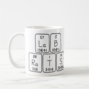 Labrador Rats Periodische Tasse des Tabellennamens