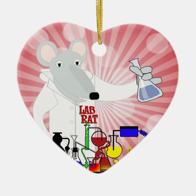 LABRADOR-RATTEN-CHEMIE KERAMIKORNAMENT (Vorne)