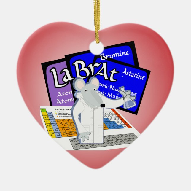 LABRADOR-RATTEN-WISSENSCHAFTLER-LABORperiodische Keramikornament (Vorne)