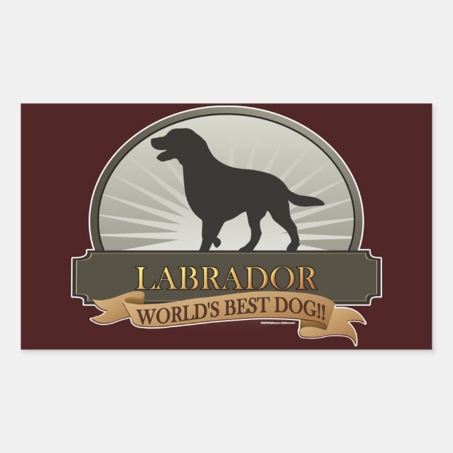 Labrador Rechteckiger Aufkleber (Vorderseite)