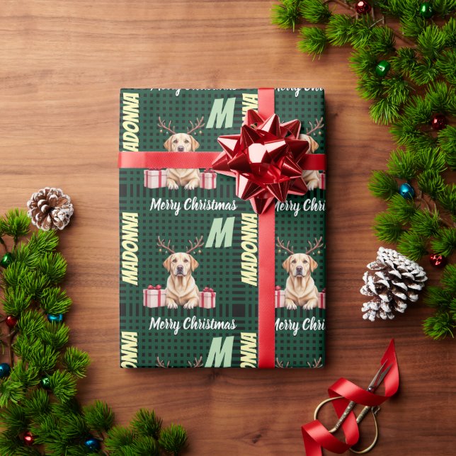 Labrador Reindeer Geschenkpapier (Feiertagsgeschenk)