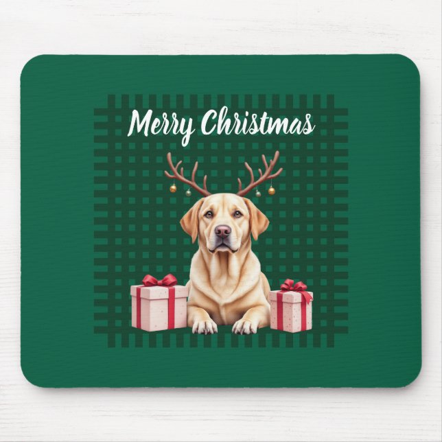 Labrador Reindeer Mousepad (Vorne)