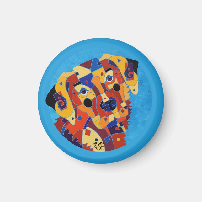 Labrador Retreiver auf einem Magnet (Vorne)