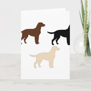 Labrador Retrieve alle Silhouetten Karte