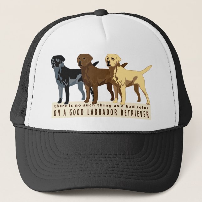 Labrador retriever 3 Farben Truckerkappe (Vorderseite)
