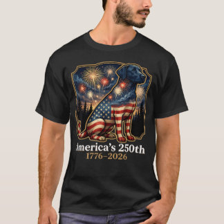 Labrador Retriever 4. Juli Amerikas 250. Jahrestag T-Shirt
