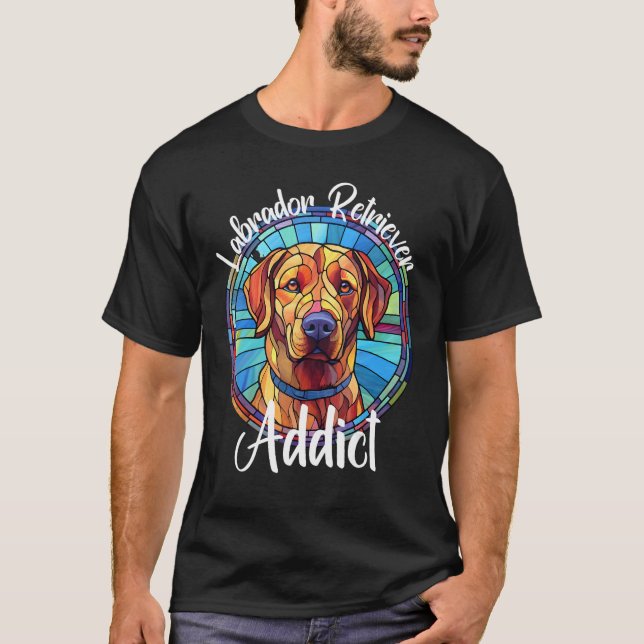 Labrador Retriever Addict Dog Mama Welpe farbig P T-Shirt (Vorderseite)