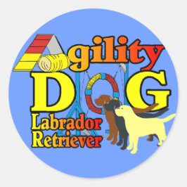 Labrador Retriever Agility Runder Aufkleber