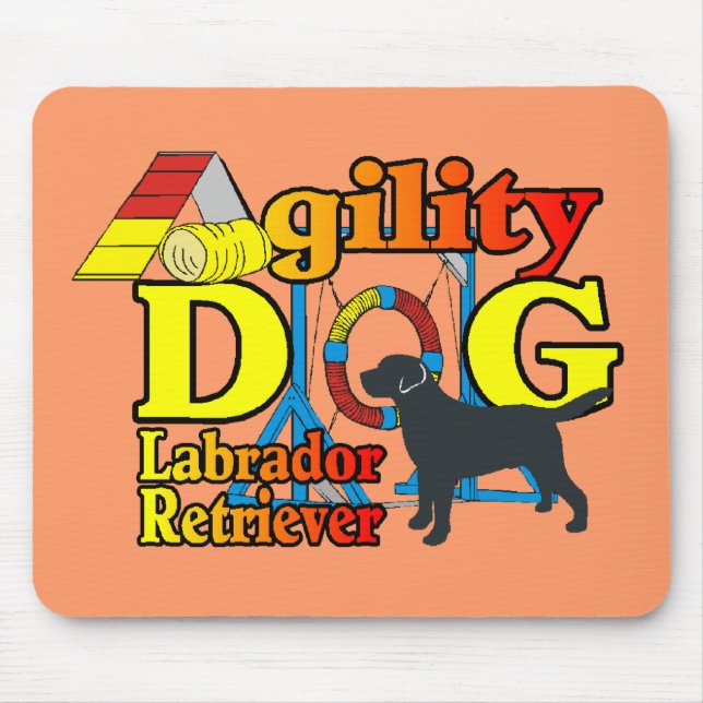 Labrador Retriever Agility Shirts Geschenke Mousepad (Vorne)