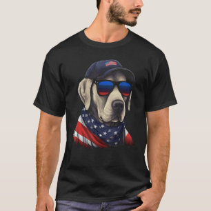 Labrador Retriever American Flag USA T-Shirt 4. Ju