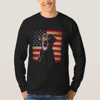 Labrador Retriever Amerikanische Flagge 4. Juli Pa T-Shirt