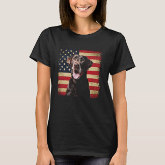 Labrador Retriever Amerikanische Flagge 4. Juli Pa T-Shirt