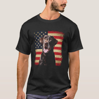 Labrador Retriever Amerikanische Flagge 4. Juli Pa T-Shirt