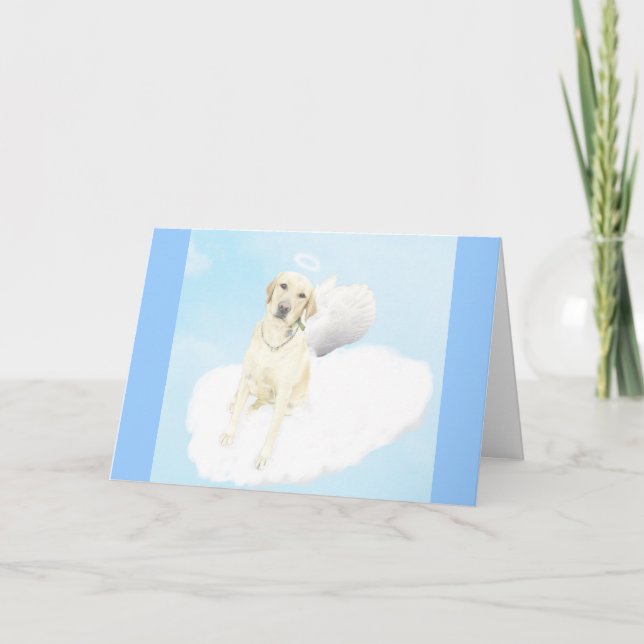Labrador Retriever Angel Sympathie Card Hund Karte (Vorderseite)