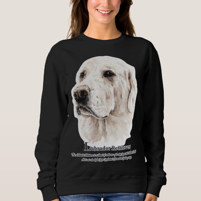 Labrador Retriever Aquarellfarbe Illustration Sweatshirt (Vorderseite)