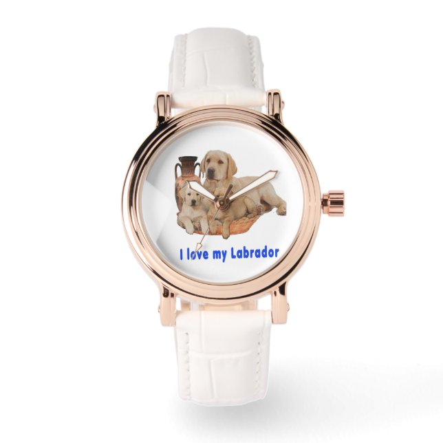 Labrador Retriever Armbanduhr (Vorderseite)