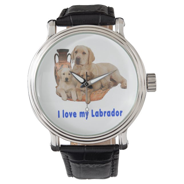 Labrador Retriever Armbanduhr (Vorderseite)