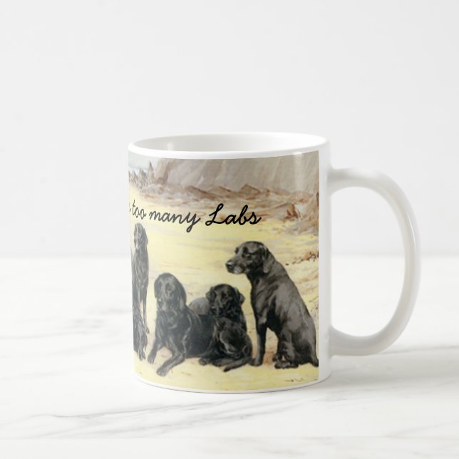 Labrador-Retriever auf der Strand-Tasse Tasse (Rechts)