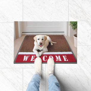 Labrador Retriever auf Welcome Mat Fußmatte