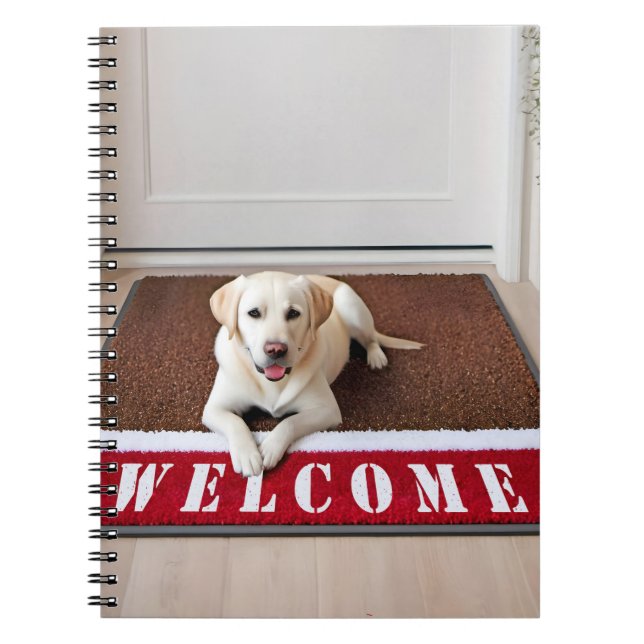 Labrador Retriever auf Welcome Mat Notizblock (Vorderseite)