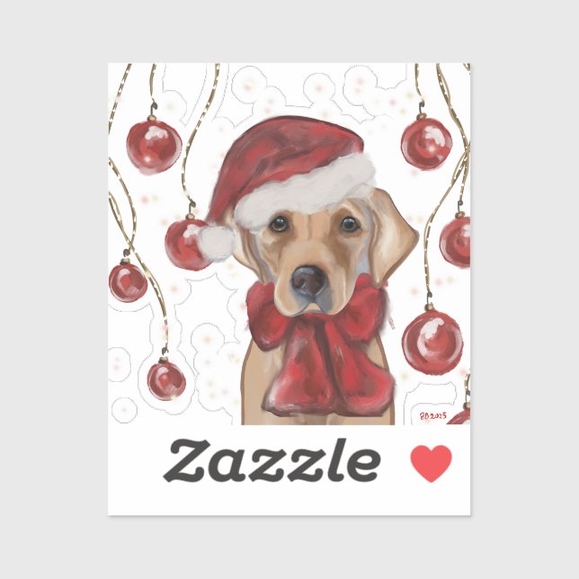 LABRADOR RETRIEVER  AUFKLEBER (Blatt)