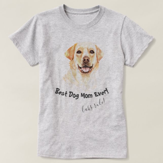 Labrador Retriever Beste Mama für Hunde T-Shirt (Design vorne)