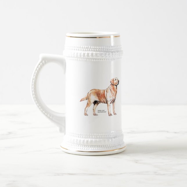 Labrador Retriever Bierglas (Links)
