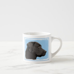 Labrador Retriever Black Painting Original Dog Art Espressotasse