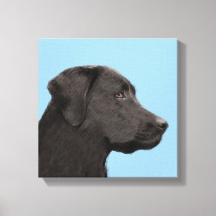 Labrador Retriever Black Painting Original Dog Art Leinwanddruck