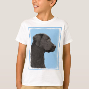 Labrador Retriever Black Painting Original Dog Art T-Shirt