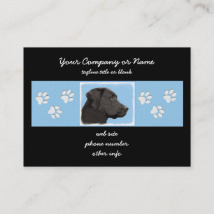 Labrador Retriever Black Painting Original Dog Art Visitenkarte