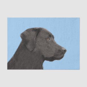 Labrador Retriever Black Painting Original Hund Ar Seidenpapier