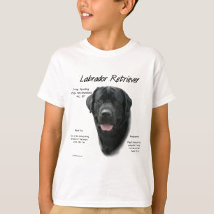 Labrador Retriever (blk) History Design T-Shirt