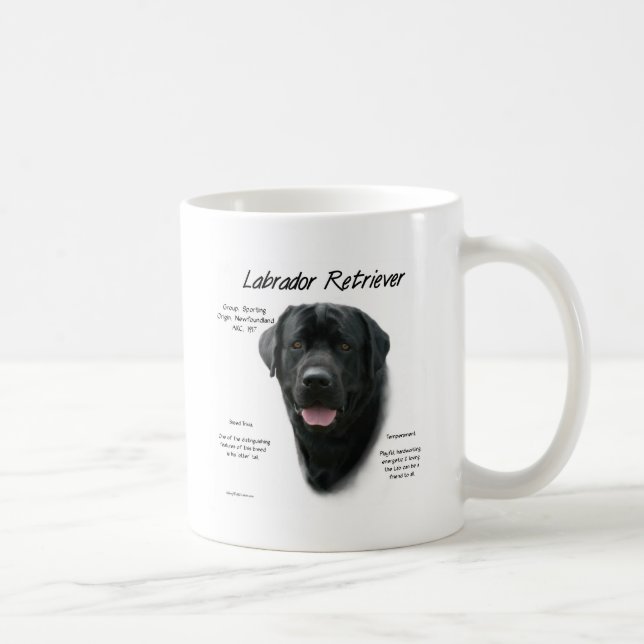 Labrador Retriever (blk) History Design Tasse (Rechts)