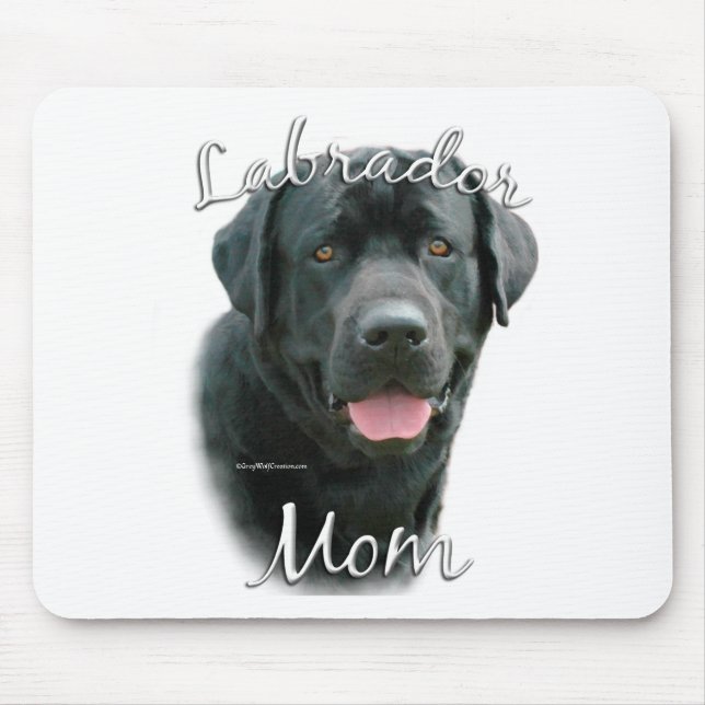Labrador Retriever (blk) Mama 2 Mousepad (Vorne)