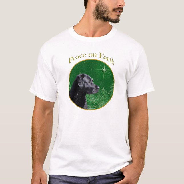 Labrador Retriever (blk) Peace T-Shirt (Vorderseite)