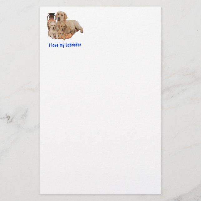Labrador Retriever Briefpapier (Vorderseite)