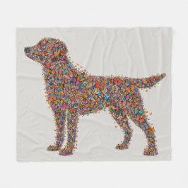 Labrador Retriever Butterfly Silhouette Dog Lover Fleecedecke