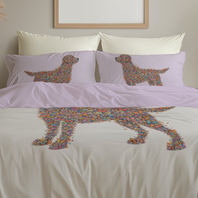 Labrador Retriever Butterfly Silhouette Reversible Kissenbezug (Von Creator hochgeladen)