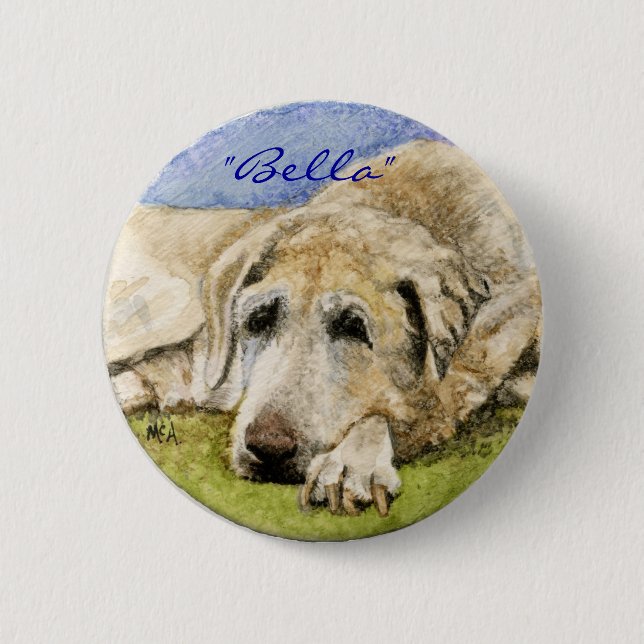 Labrador retriever button (Vorderseite)