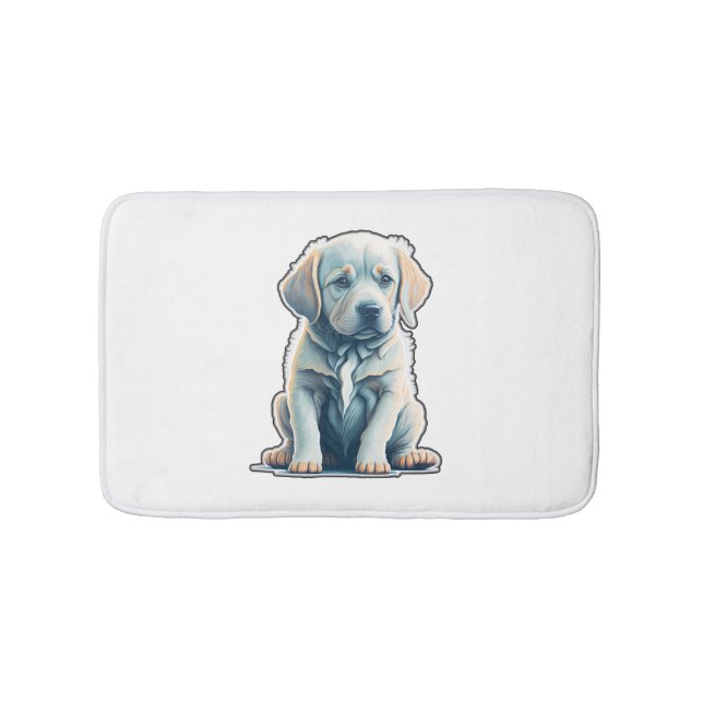 Labrador Retriever Calm Puppy Badematte (Vorderseite)