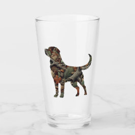 Labrador Retriever Camouflage Drink Glass Glas