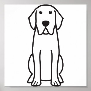 Labrador Retriever Cartoon Poster