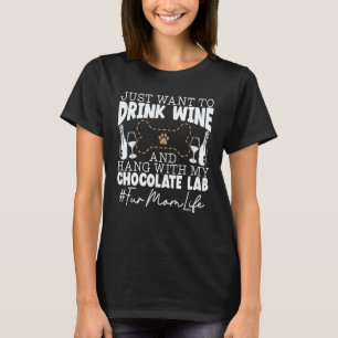 Labrador Retriever Chocolate Lab Dog Mom T-Shirt