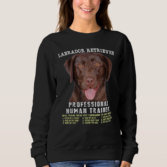 Labrador Retriever Chocolate Lab Professioneller M Sweatshirt (Vorderseite)