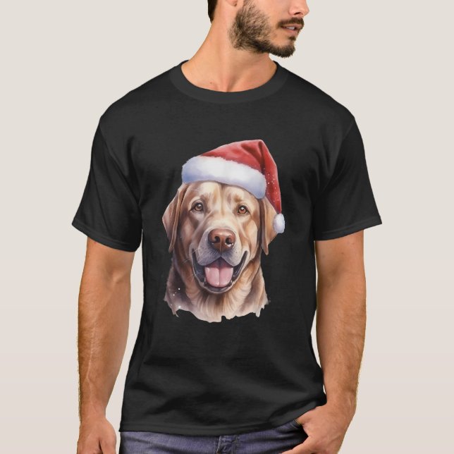 Labrador Retriever Christmas Dog  T-Shirt (Vorderseite)