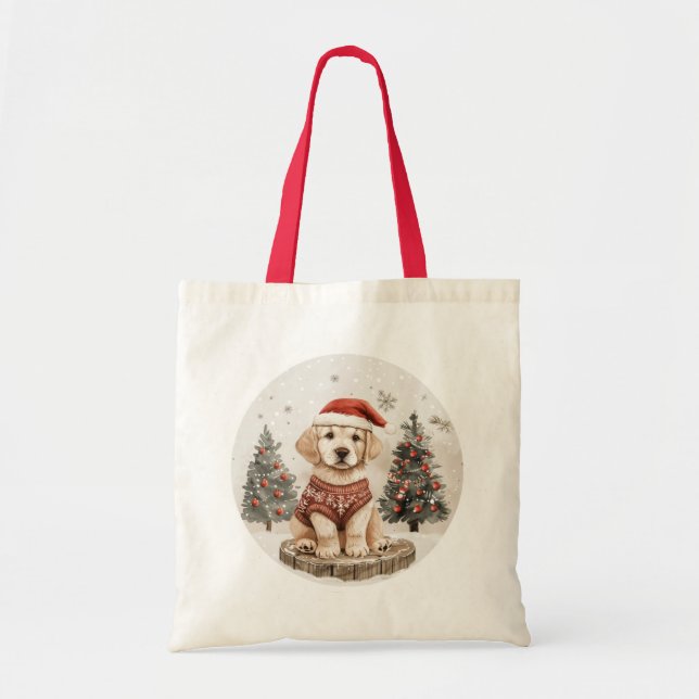 Labrador Retriever Christmas Dog Tragetasche (Vorne)