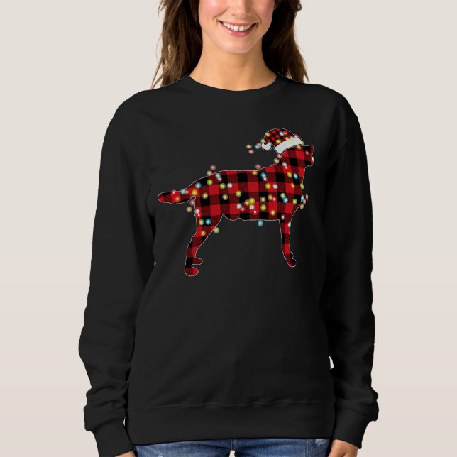 Labrador Retriever Christmas Kariert Buffalo Pajam Sweatshirt (Vorderseite)